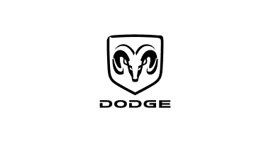 Dodge logo in zwart wit auto abonnement